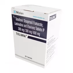 Тенофовир + Ламивудин + Эфавиренз (Telura/Tenolam E) таб. 300мг/300мг/600мг №30 в Тюмени и области фото
